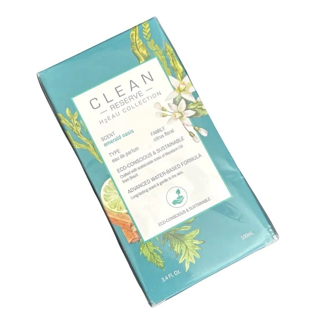 CLEAN Reserve H2EAU Emerald Oasis Eau de Parfum 3.4oz 100ml Spray NIB Sealed